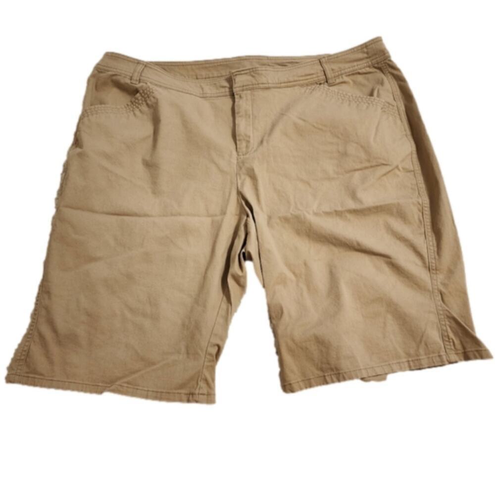 Lane Bryant Womens Khaki Golf Shorts Bermuda Walking Casual Activewear plus 22